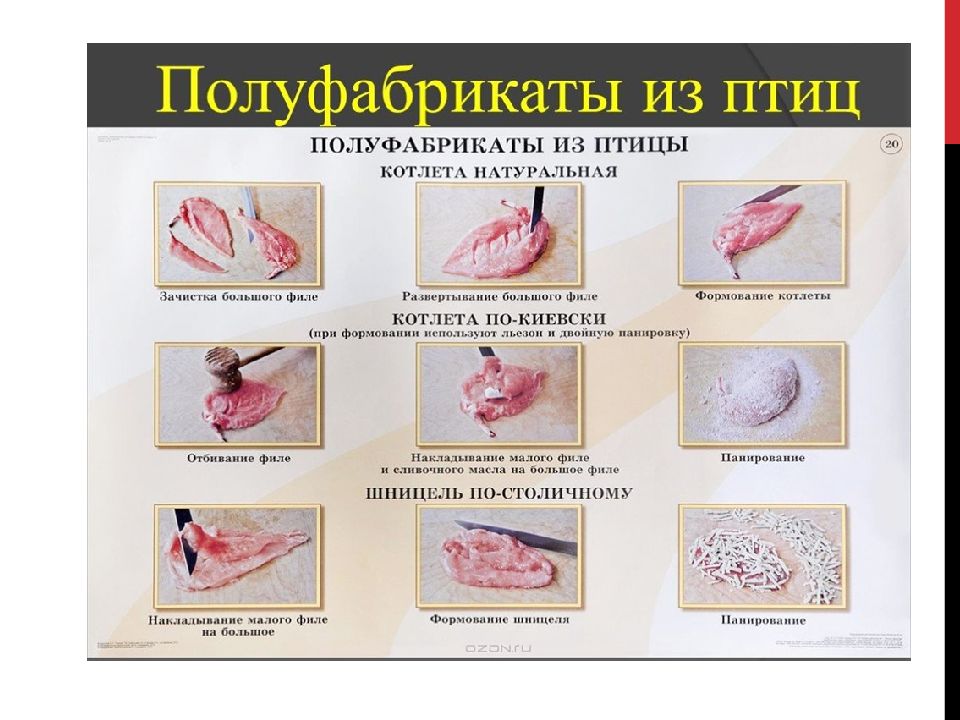 Мелкокусковые полуфабрикаты из птицы презентация