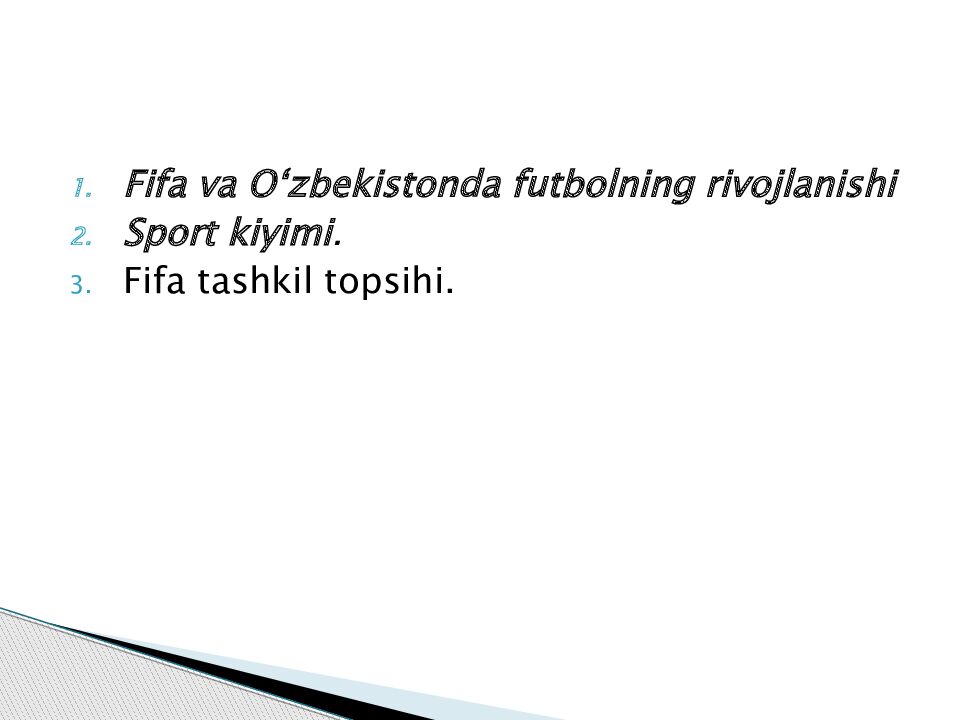 Mavzu : F ifa tashkil topishi, tuzulishi va faoliyati