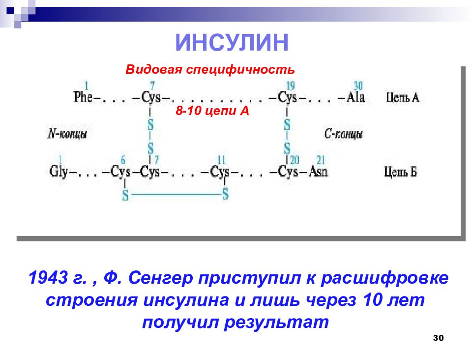Видовая специфичность. Инсулин химическая структура формула. Химическое строение инсулина биохимия. Инсулин химическое строение. Первичная структура белка инсулина.