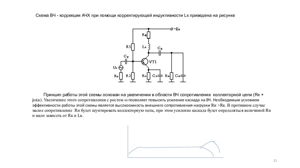 Схемы коррекции частотной характеристики