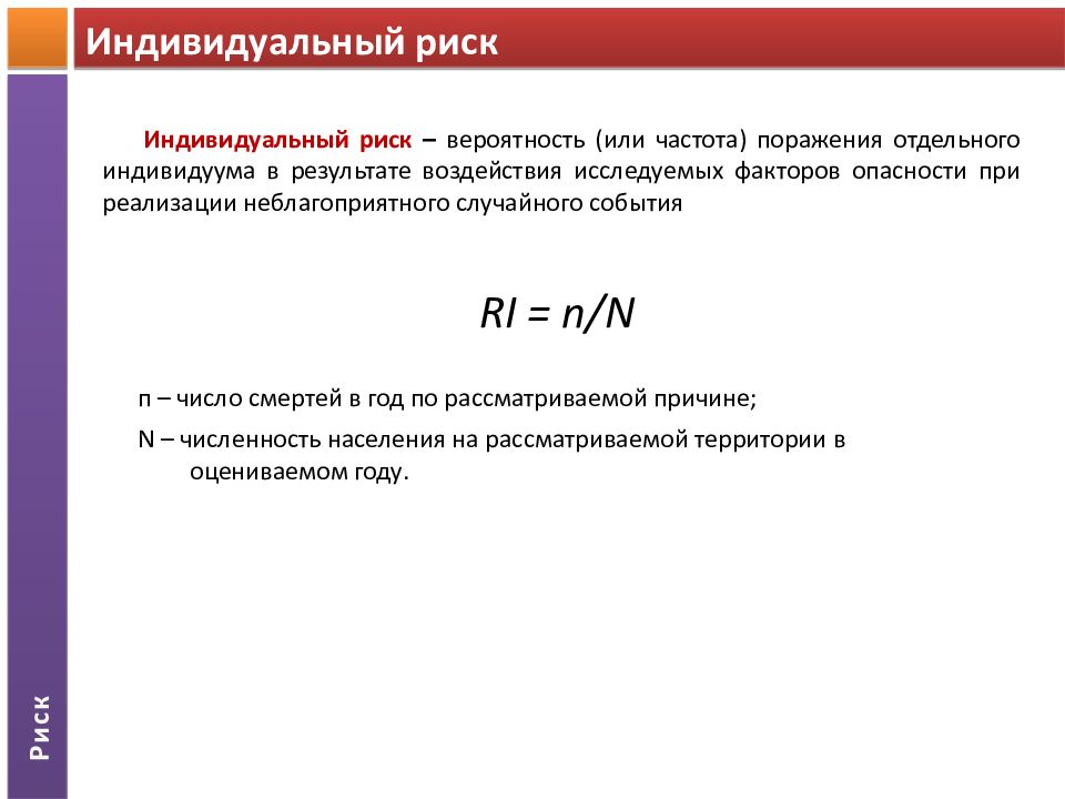 Индивидуальный риск. Индивидуальные риски. Оценка индивидуального риска. Индивидуальные риски примеры. Индивидуальный риск примеры БЖД.