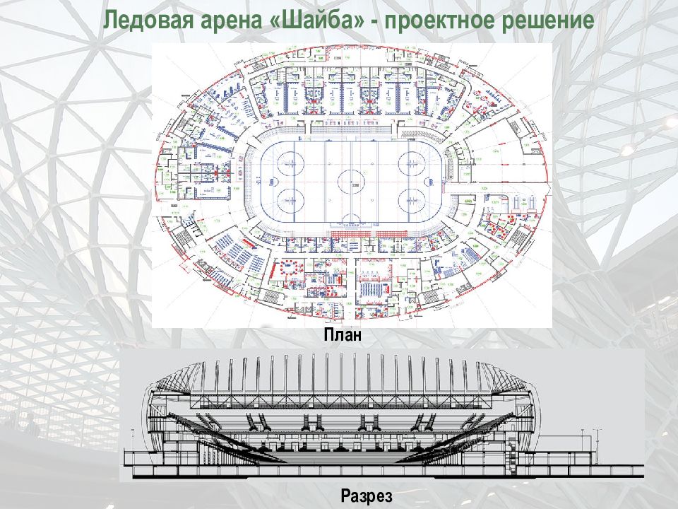 План хоккейной арены