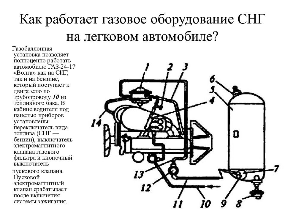 Схема газобаллонной установки для сжиженного газа