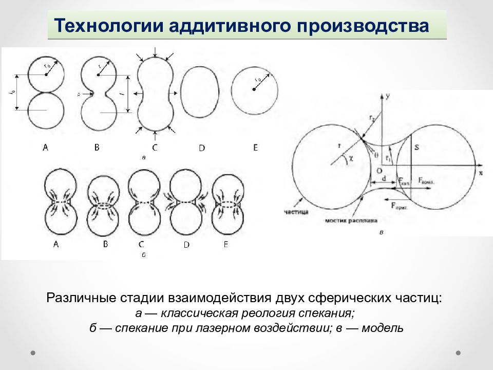 Спекание частиц. Аддитивное взаимодействие. Спекание. Структура порошкового тела на разных стадиях спекания.