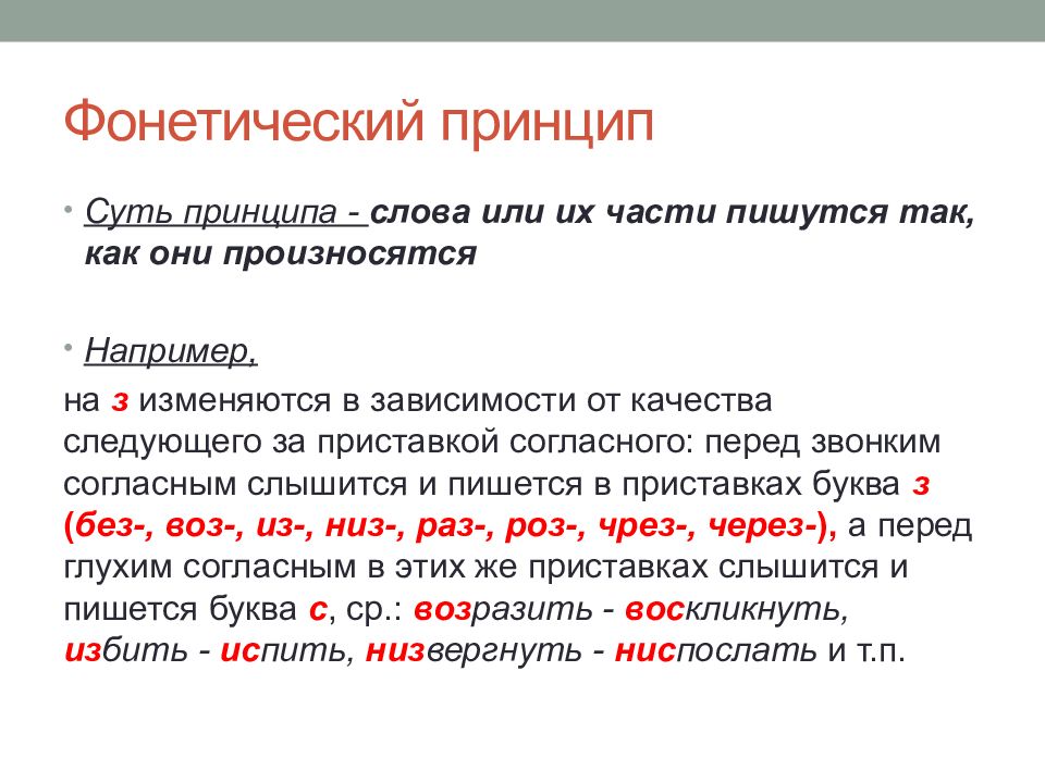 10 класс презентация принципы русской орфографии