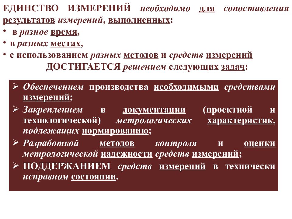 Измерения выполнены. Единство измерений, стандартизация. Способы обеспечивающие единство измерения. Обеспечения единства измерений и сопоставимости результатов. Показатели метрологической надежности.