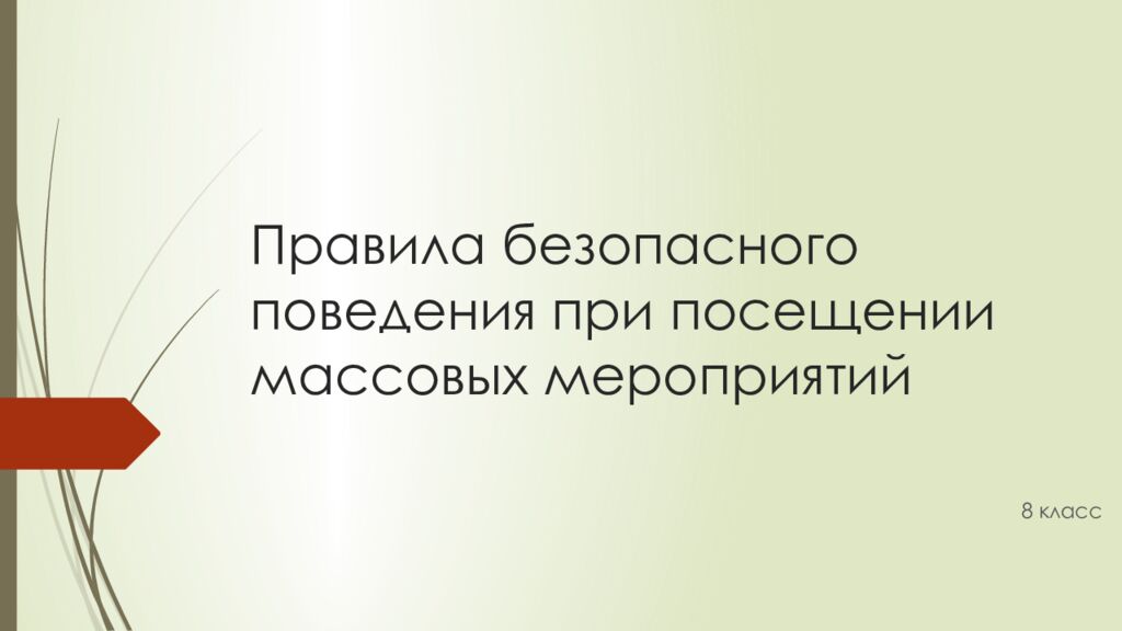 Правила безопасного поведения при посещении массовых мероприятий