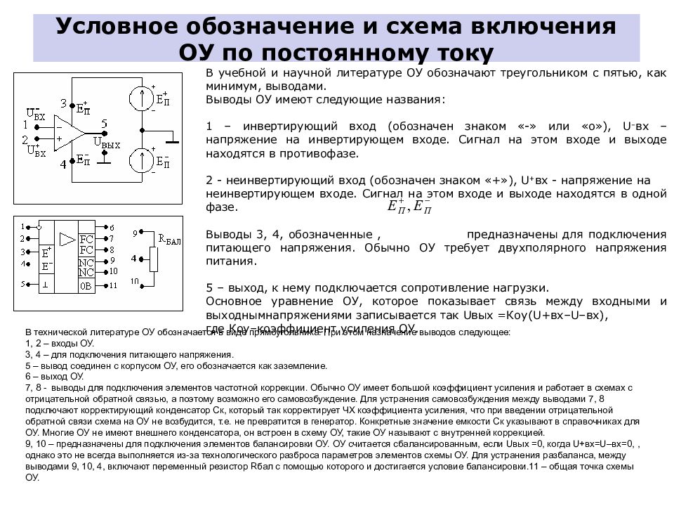 Операционные усилители презентация