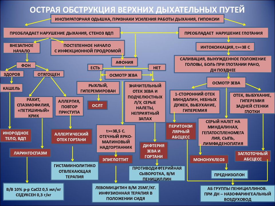 Острые состояния заболевания. Механизм развития обструкции дыхательных путей. Механизмы развития обструкции дыхательных путей у детей. Патогенез обструкции дыхательных путей. Острая непроходимость дыхательных путей.