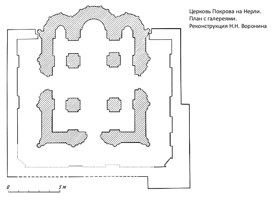 Церковь покрова на нерли чертежи
