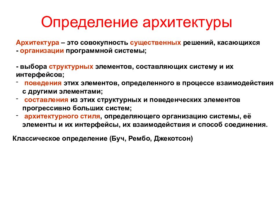 Дать определение архитектуре. Архитектура это определение.