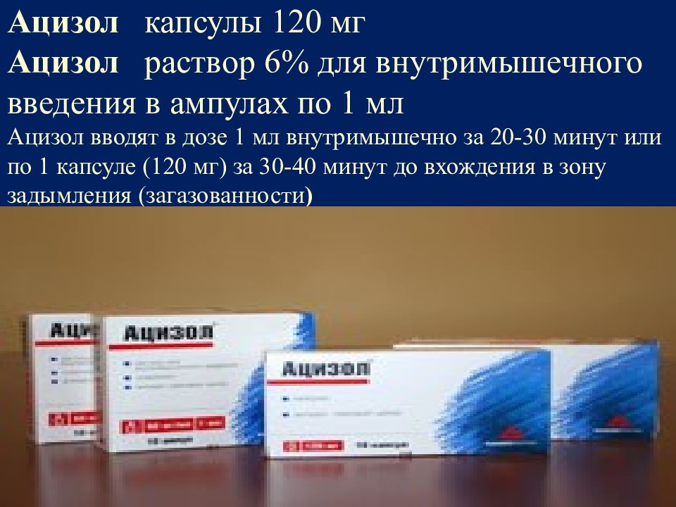 Какой антидот при отравлении угарным газом. Цинка бисвинилимидазола диацетат, капсулы 120 мг. Препарат Ацизол. Ацизол раствор. Ацизол антидот.