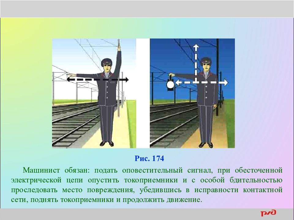 Звуковые сигналы подаваемые машинистом поезда