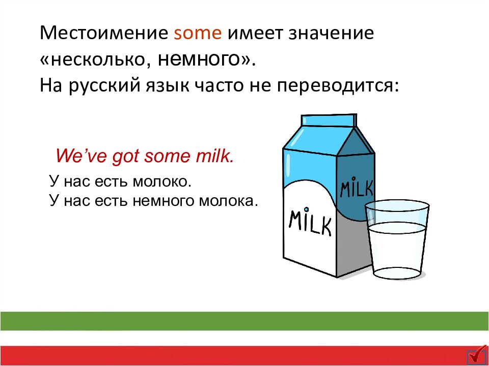 Местоимения some / any