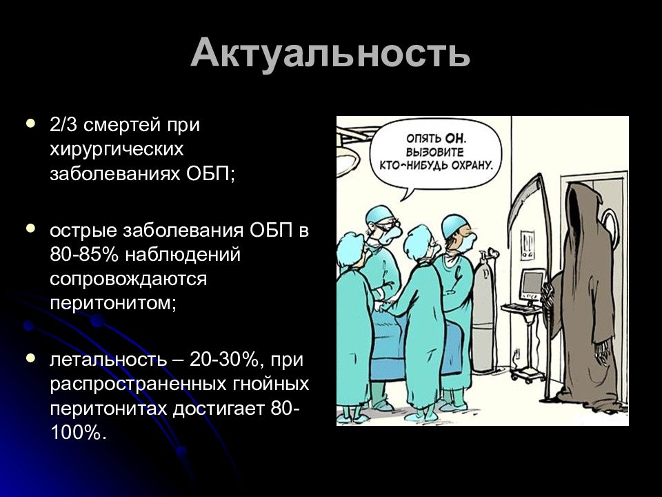 Перитонит госпитальная хирургия презентация