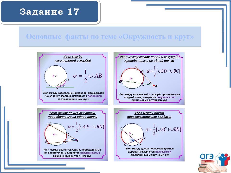 Окружность в огэ презентация