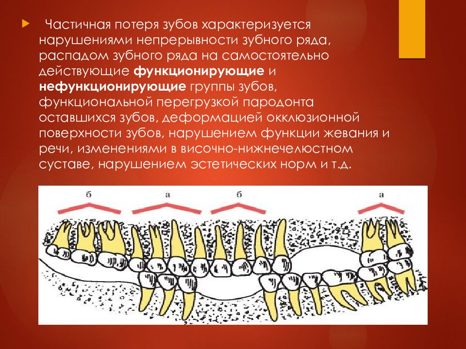 Определение центральной окклюзии при частичном отсутствии зубов презентация