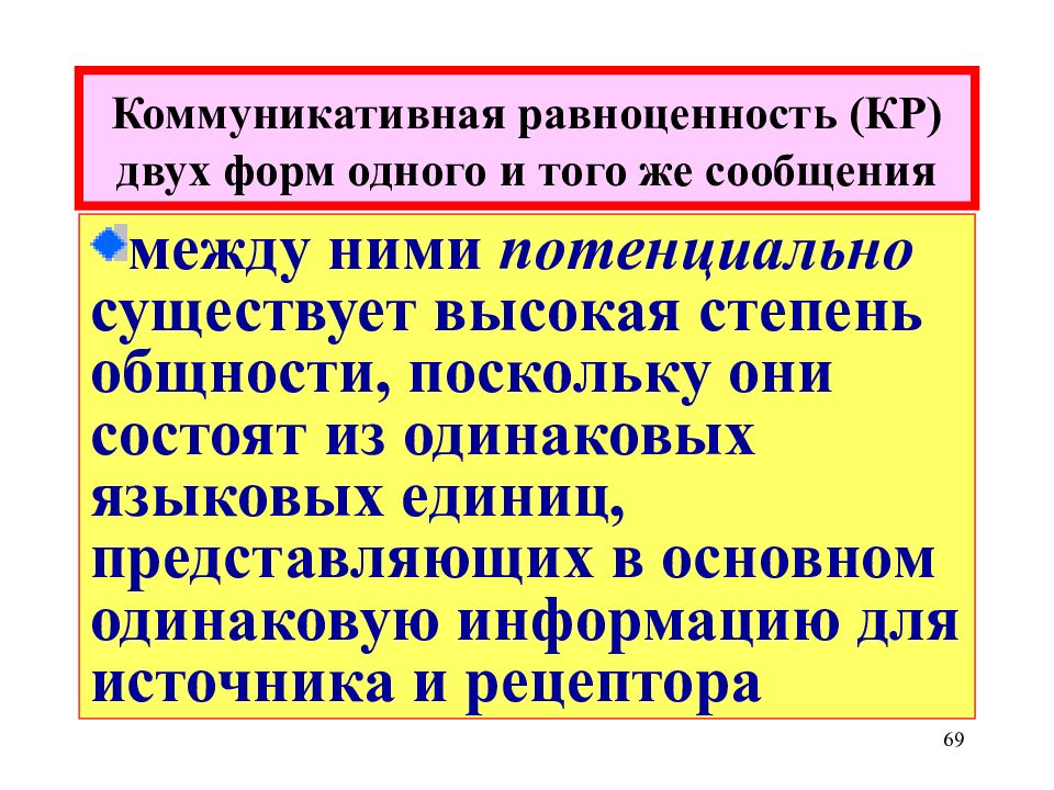 Одинаковые сообщения. Равноценность коммуникативного воздействия. Равноценность. Степень переводимости текста. Коммуникативная равноценность Комиссаров.