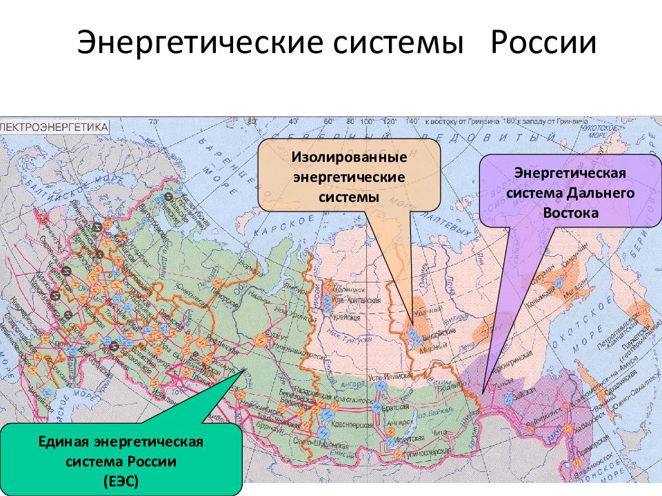 Схема еэс россии