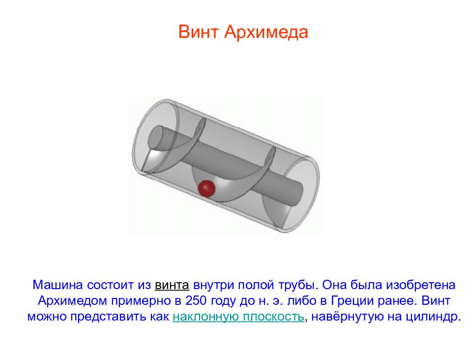 Полый это что. Винт Архимеда машина. Из чего состоит винт Архимеда. Винт состоит из. Из чего состоит винт.