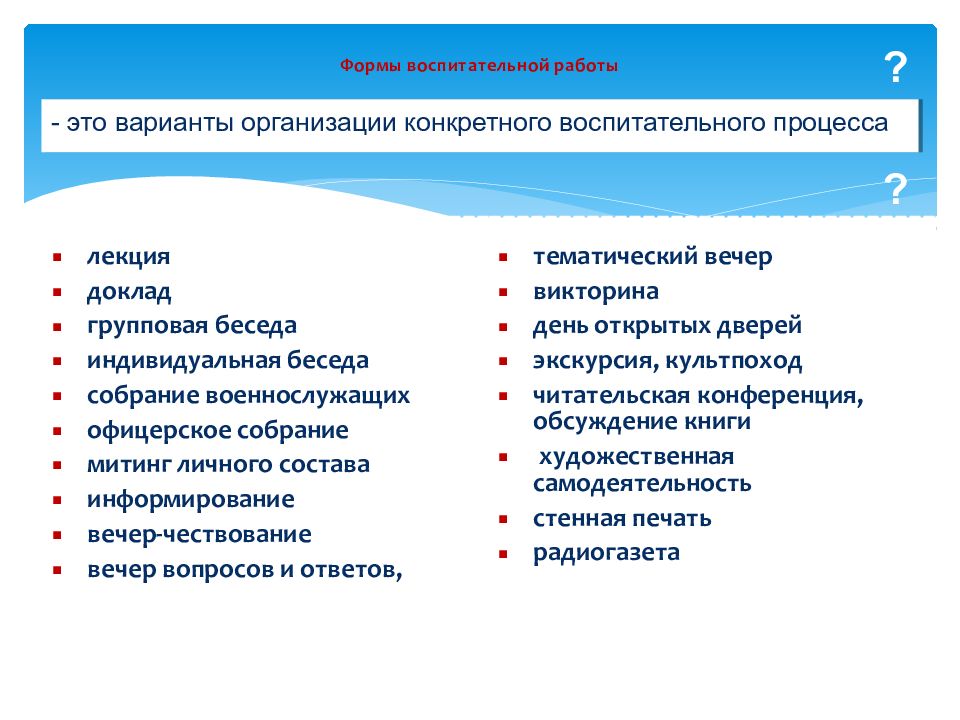 Виды воспитательной работы. Формы и методы воспитательной работы. Формы работы в начальной школе по воспитательной работе. Формы мероприятий воспитательной работы.