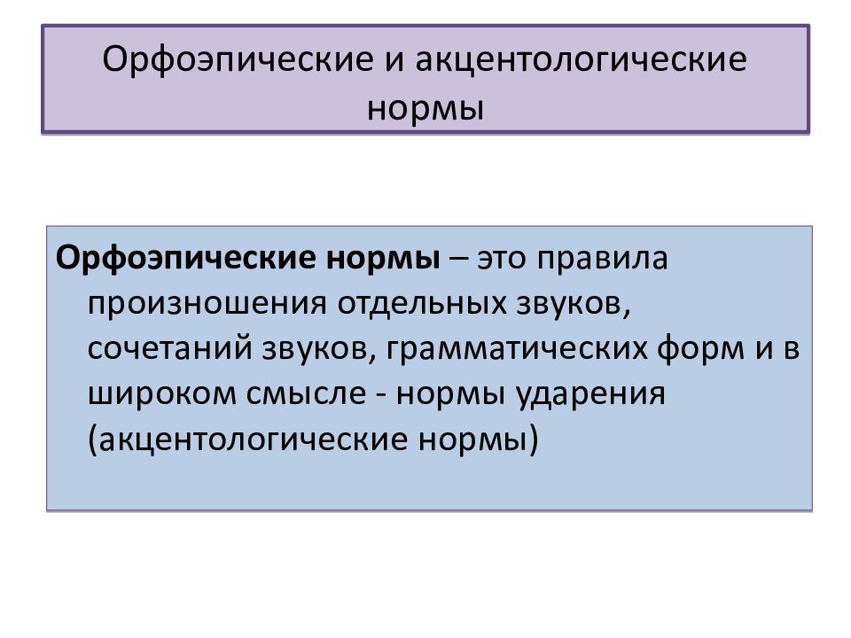 Орфоэпические нормы грамматических форм. Акцентологические нормы.