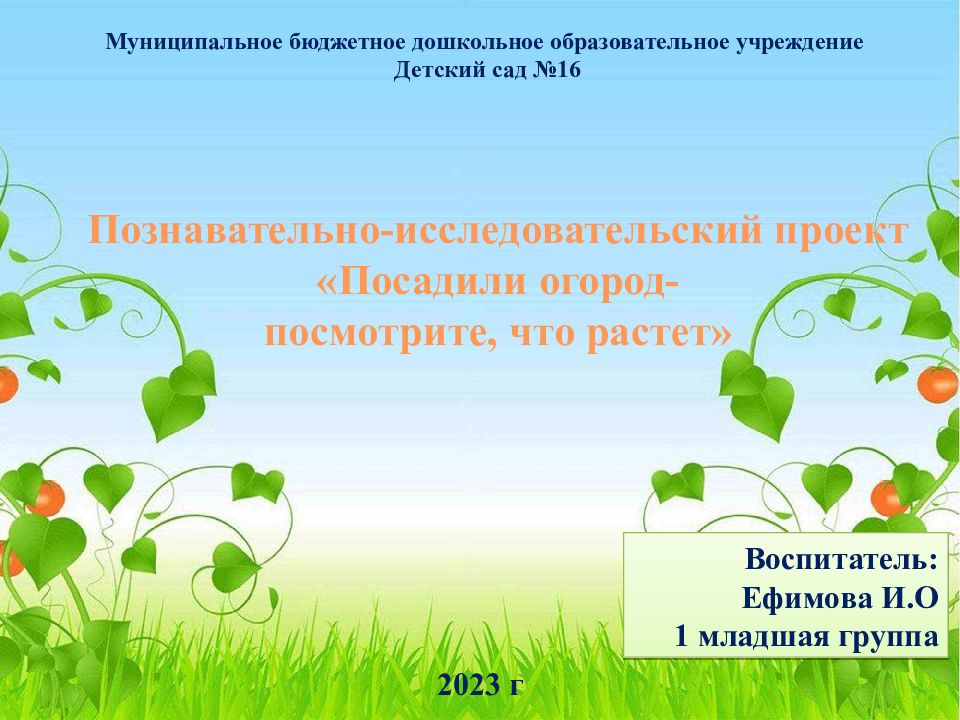 Муниципальное бюджетное дошкольное образовательное учреждение Детский сад