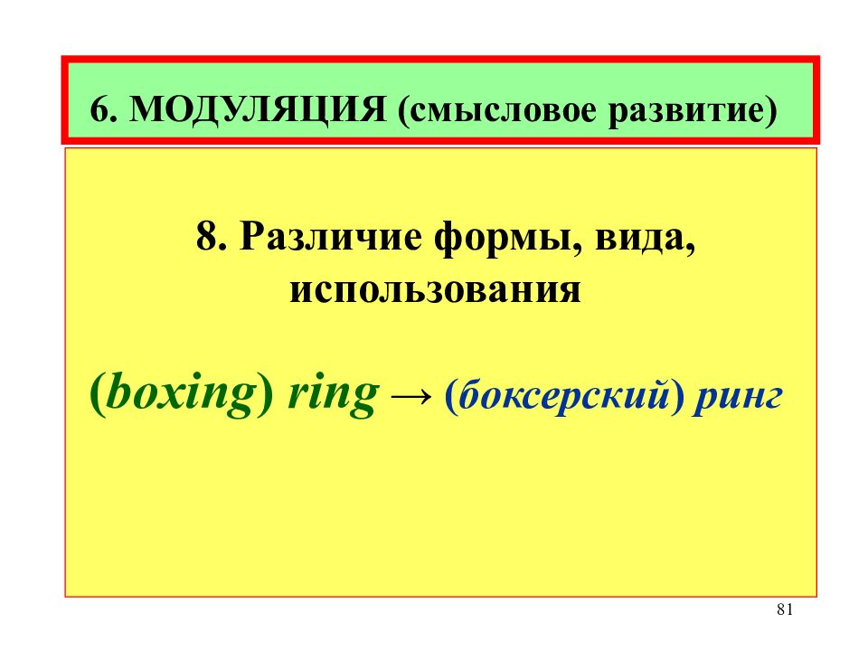 Смысловое развитие (модуляция). Смысловая модуляция. Смысловое развитие в переводе.