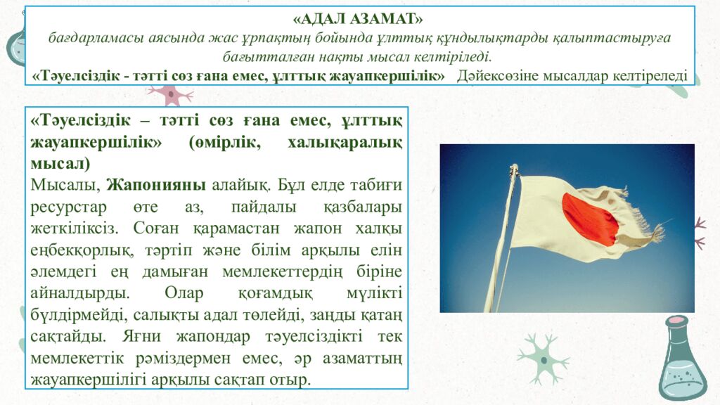 Тренинг Үй тапсырмасы «Елдер символы» әдісі Оқушылар елдер символы әдісі арқылы