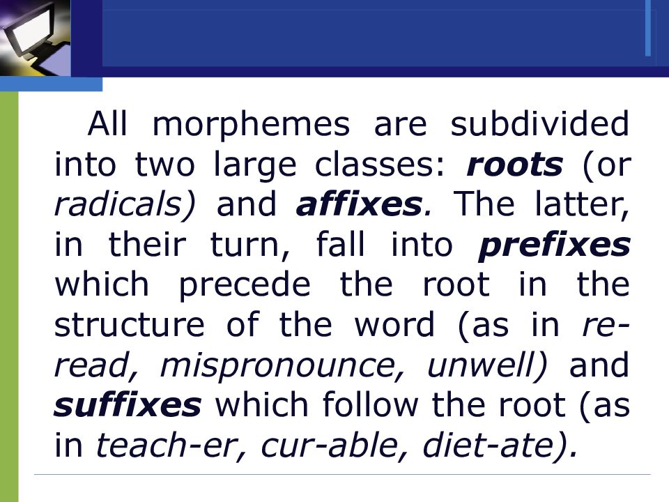 English word structure