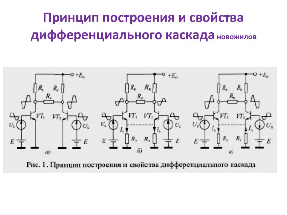 Схема дифференциального каскада является основой для построения ответ