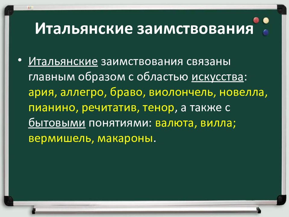 Французские заимствования в английском языке проект