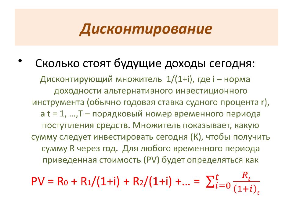 Дисконтирование премий