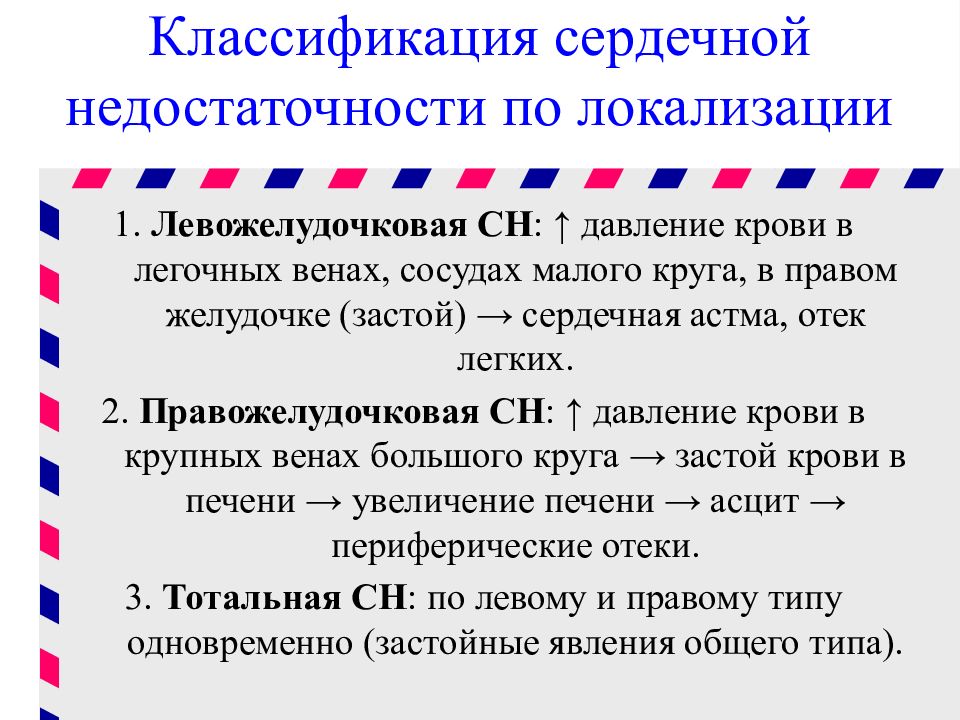 Классификация сердца. Классификация сердечной недостаточности по локализации. Классификация левожелудочковой недостаточности. Сердечная недостаточность по крови. Отек легких по локализации может быть (2).