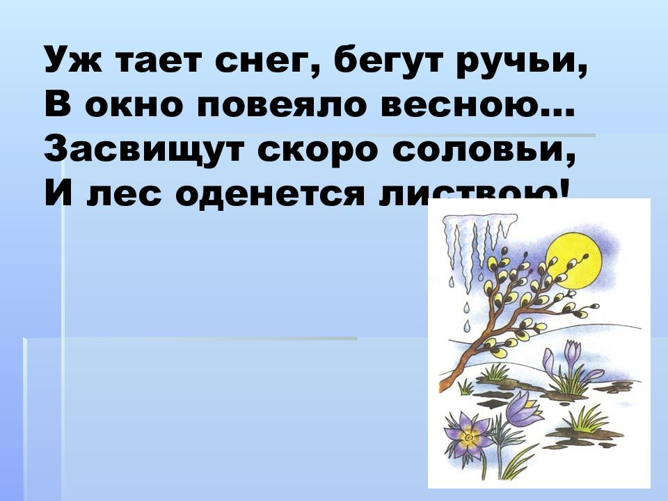 Засвищут скоро соловьи и лес оденется листвою схема предложения