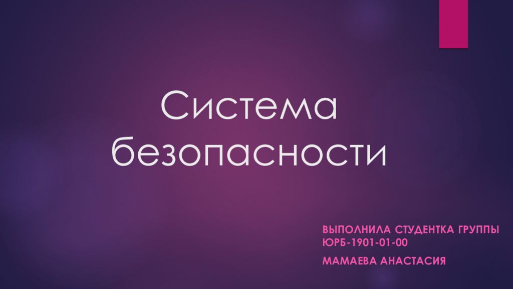 Система безопасности