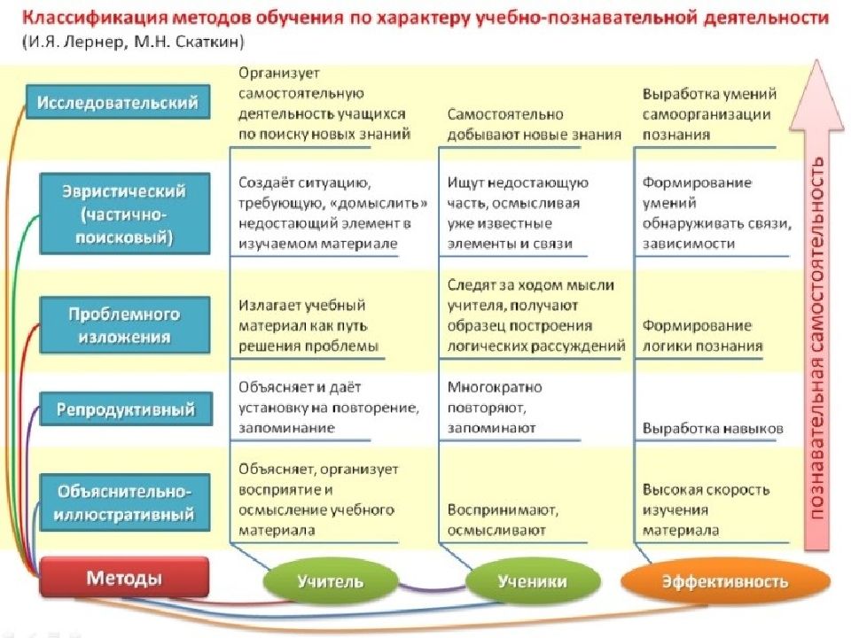 Виды обучения их характеристика презентация