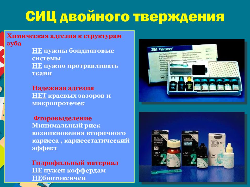 Стеклоиономерные цементы в стоматологии презентация