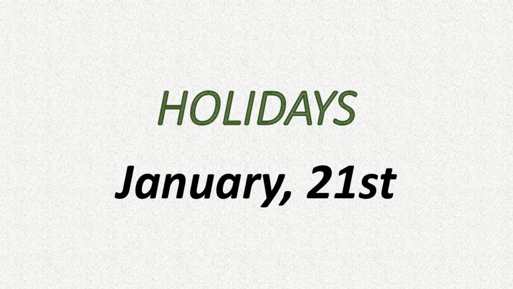 HOLIDAYS