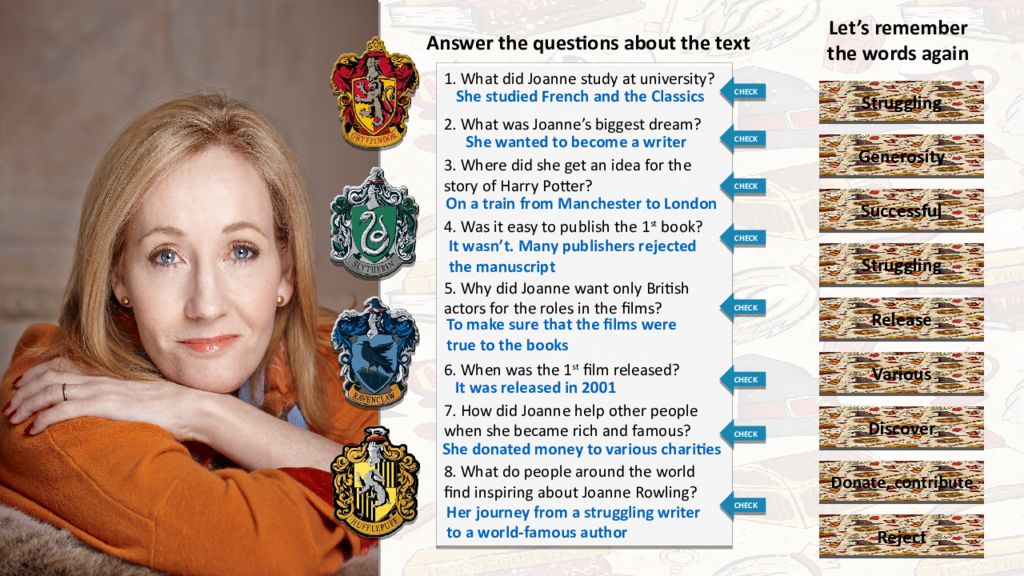 Translate the words. Start with those that you know. Click the scrolls to Translate the words. Start with those that you know. Click the scrolls to