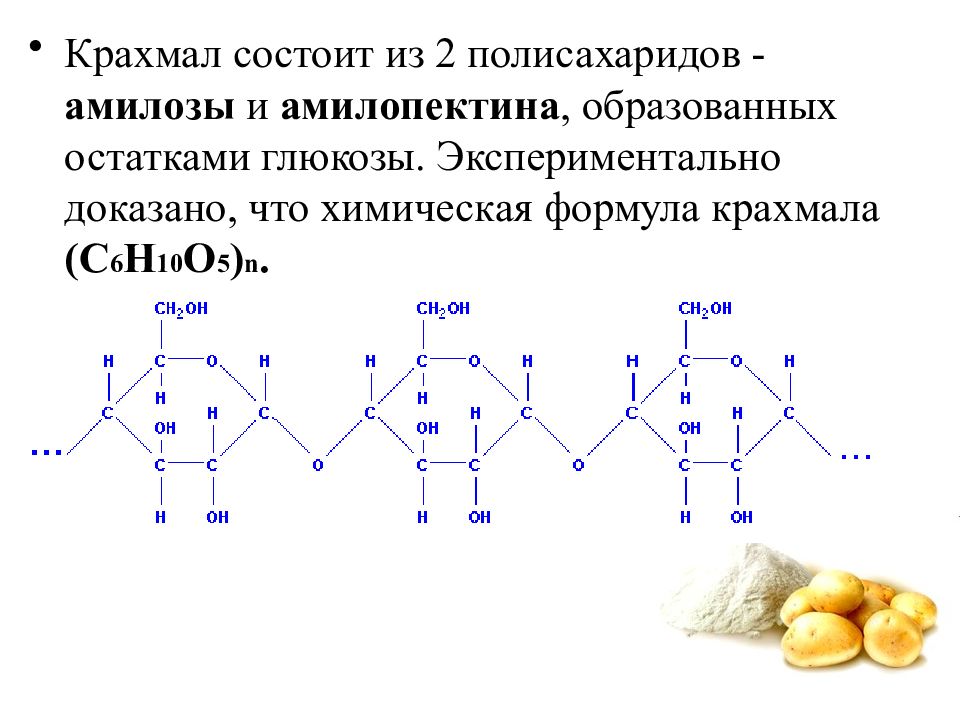 Схема крахмала в химии