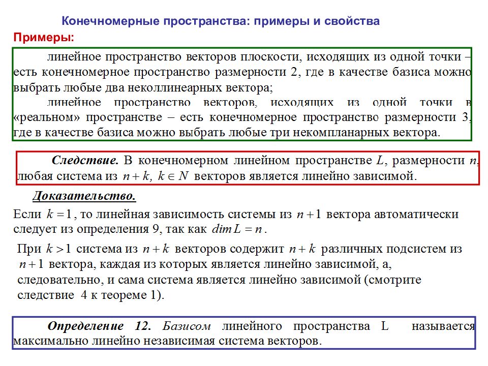 Пространство содержит. Конечномерные линейные пространства. Конечномерное векторное пространство. Конечномерное линейное пространство примеры. Конечномерное векторное пространство примеры.