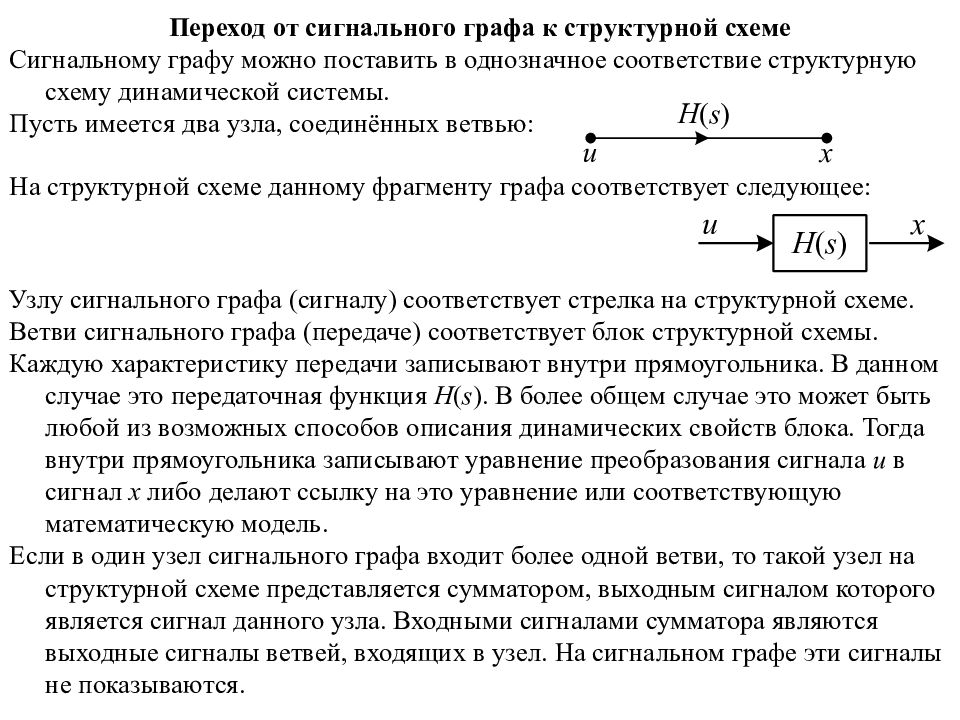 Динамической описывающей. Преобразования структурных схем сигнальный граф. сигнальный граф динамической схемы. оператор динамической системы. сигнальный граф из структурной схемы.