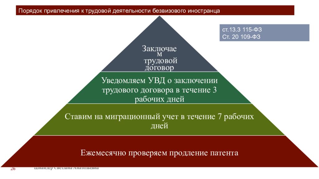 Правила привлечения. Порядок привлечения к трудовой деятельности иностранных граждан. Трудовая деятельность иностранных граждан и лиц без гражданства. Статьи 109 115 иностранцев.