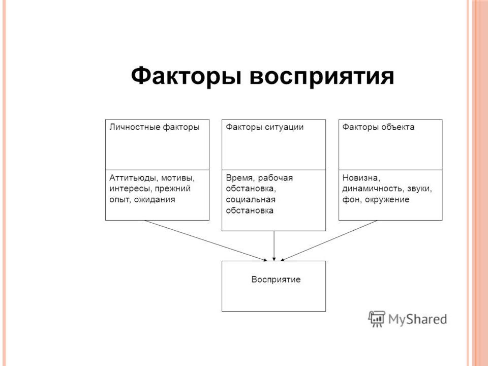 Факторы восприятия. Факторы восприятия информации. Внешние и внутренние факторы восприятия. Внутренние факторы восприятия.