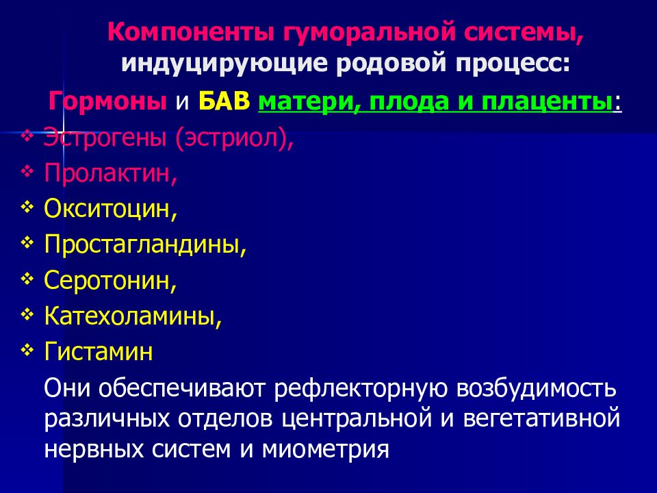 Причины наступления родов презентация