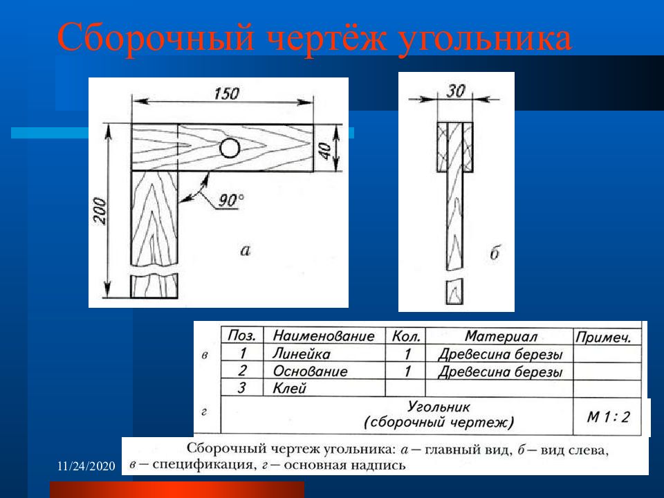 Чем различаются сборочные чертежи изделий из древесины и из металла