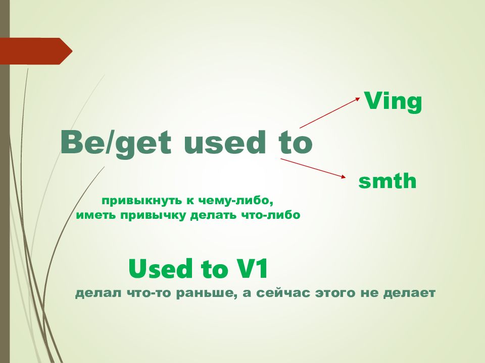 Презентация used to be used to get used to спотлайт 8