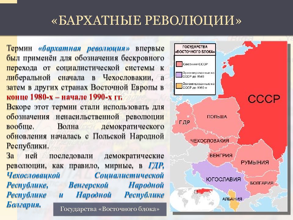 Преобразования и революции в странах центральной и восточной европы 9 класс презентация