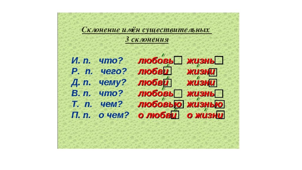 Имя какое слово. Склонение имен существительных. 3 Склонения имен существительных. Склонение имени существительного. Третье склонение.